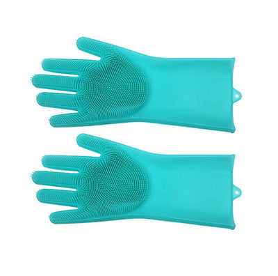 Silicone Heat-resistant Cleaning Brush Scrubbing Gloves null