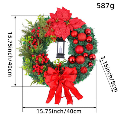 Christmas Light Wreath Door And Window Decoration Vine Ring null