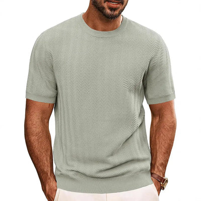 Men's Summer Hollow Breathable Sweater Solid Color T-shirt null