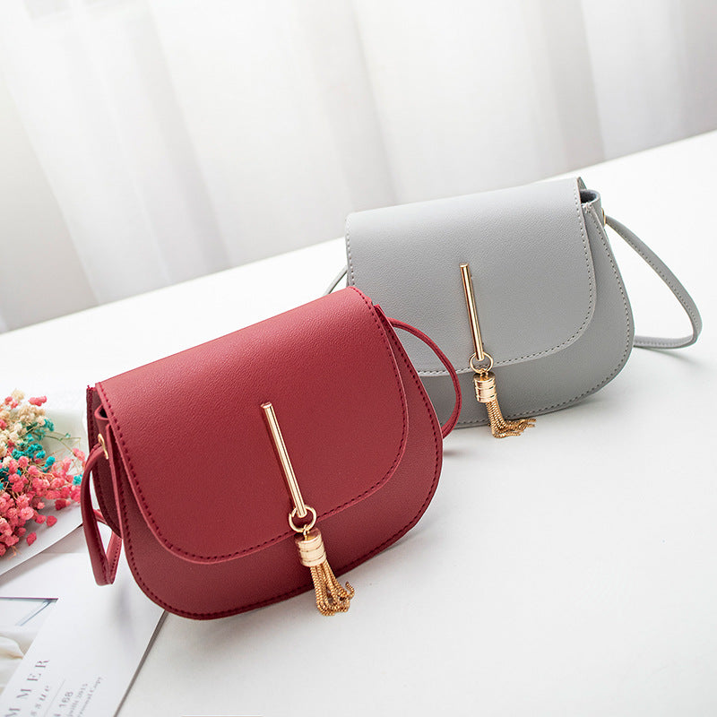 Shoulder bag tassel round bag women bag null