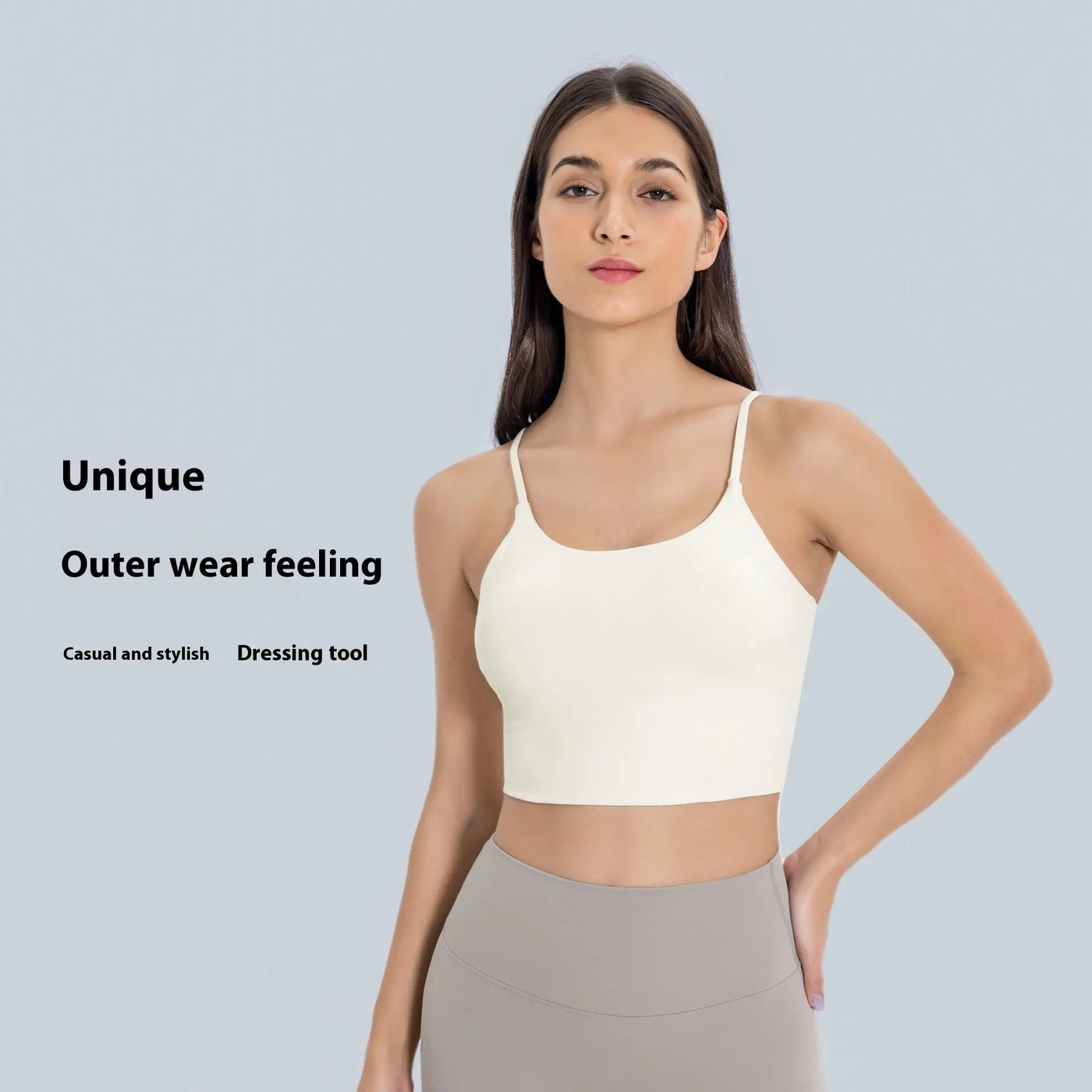 Yoga Jacket Women's Sports Underwear With Chest Pad Thin Belt Beauty Back null