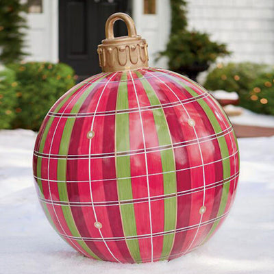 Christmas Ornament Ball Outdoor Pvc 60CM Inflatable Decorated Ball PVC Giant Big Large Balls Xmas Tree Decorations Toy Ball null
