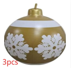 Christmas Ornament Ball Outdoor Pvc 60CM Inflatable Decorated Ball PVC Giant Big Large Balls Xmas Tree Decorations Toy Ball null