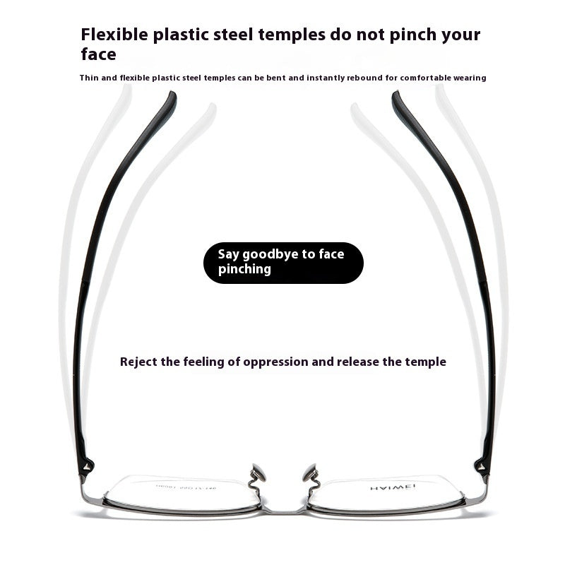 Ultra-light Titanium Frame Plastic Steel Leg Glasses null