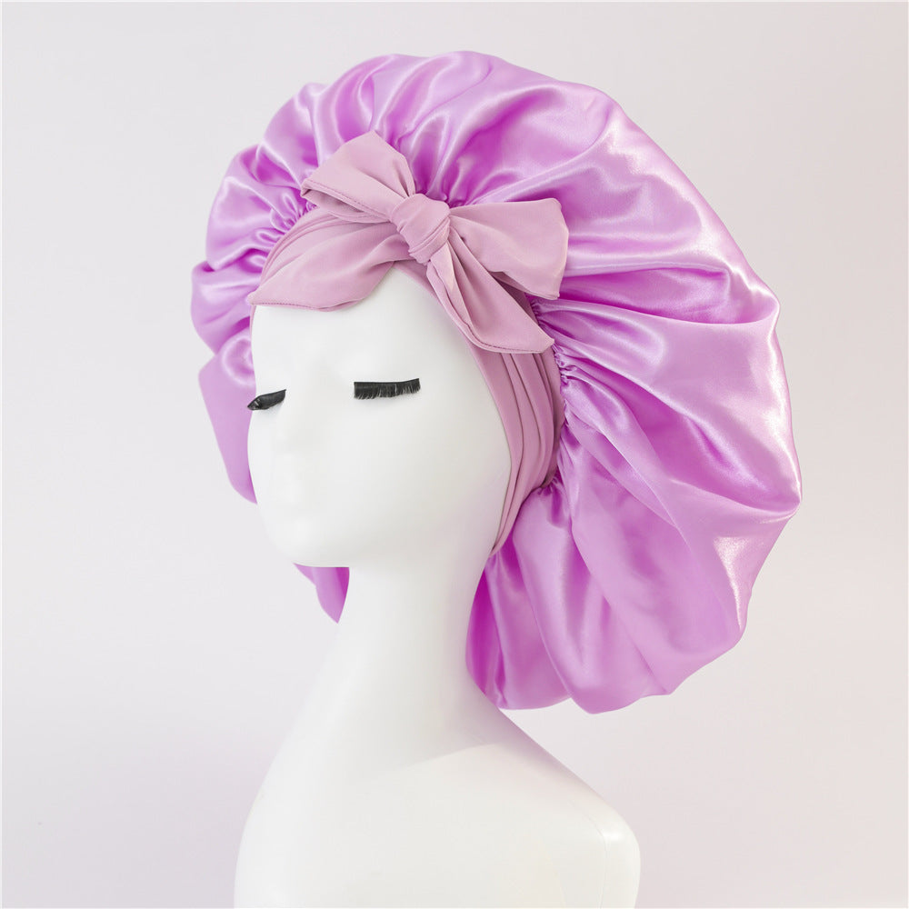 New Silk Bonnet For Sleeping Women Satin Bonnet Hair Bonnet Night Sleep Cap Scarf Wrap For Curly Hair With Tie Band For Curly Hair null