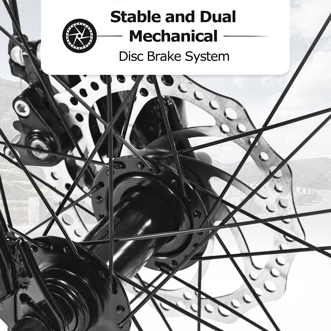 S26109 26 Inch Fat Tire Bike Adult-Youth Full Shimano 21 Speed Mountain Bike, Dual Disc Brake, High-Carbon Steel Frame, Front Suspension, Mountain Trail Bike, Urban Commuter City Bicycle null