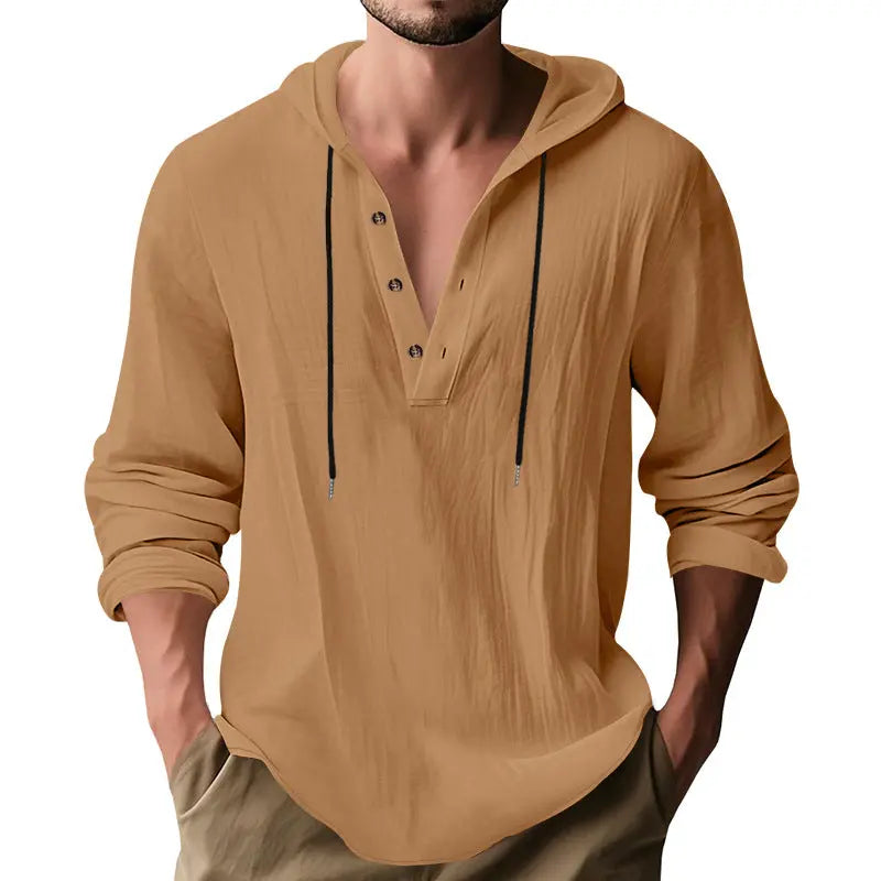 Hooded Casual Loose-fitting T-shirt Sweater For Men null