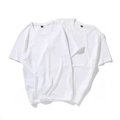 Casual Round Neck Plus Size Bottoming Shirt Men's Short Sleeve null