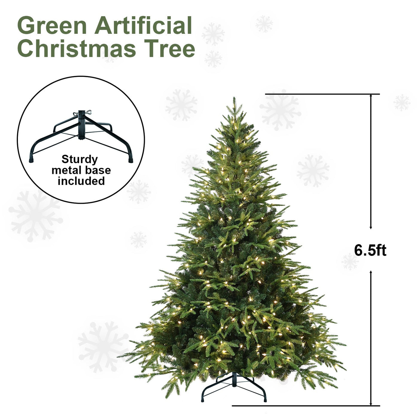 PVC Christmas Tree, Christmas Decorations, Green, With Lights null