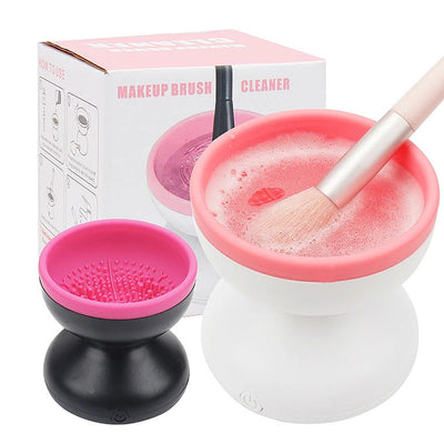 Electric Makeup Brush Cleaner Machine Portable Automatic USB Cosmetic Brush Cleaner Tools For All Size Beauty Makeup Brushes Set null