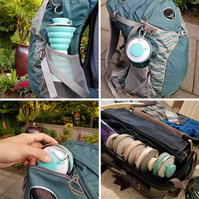 500ML Silicone Water Bottle Cup Foldable Leak Proof Portable Sports Travel Water Bottles For Outdoor Travel Gym Hiking Reuseable Kitchen Gadgets null