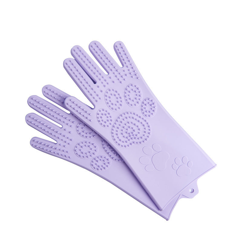 Silicone Heat-resistant Cleaning Brush Scrubbing Gloves null