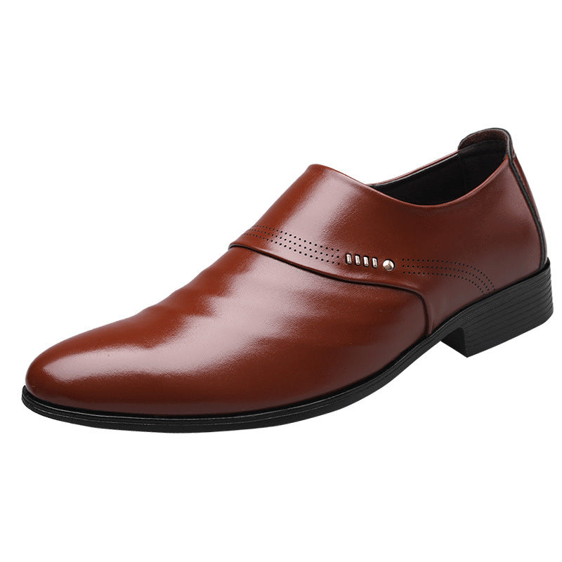 Casual pointed toe shoes men leather shoes men null