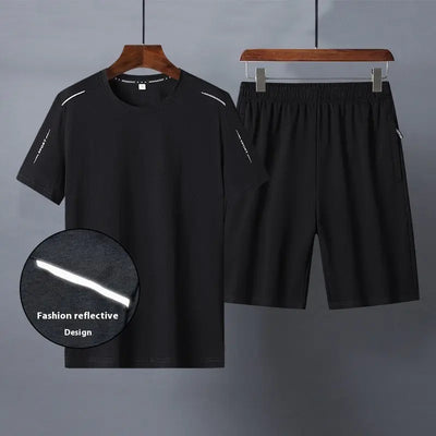Cotton Short-sleeved T-shirt Trousers Casual Suit null