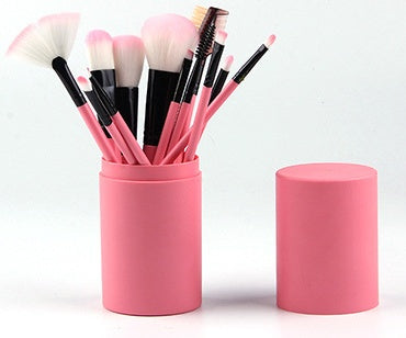 12pcs Makeup Brush Set Blush Eyeshadow Eyelash Highlighter Makeup Brush null