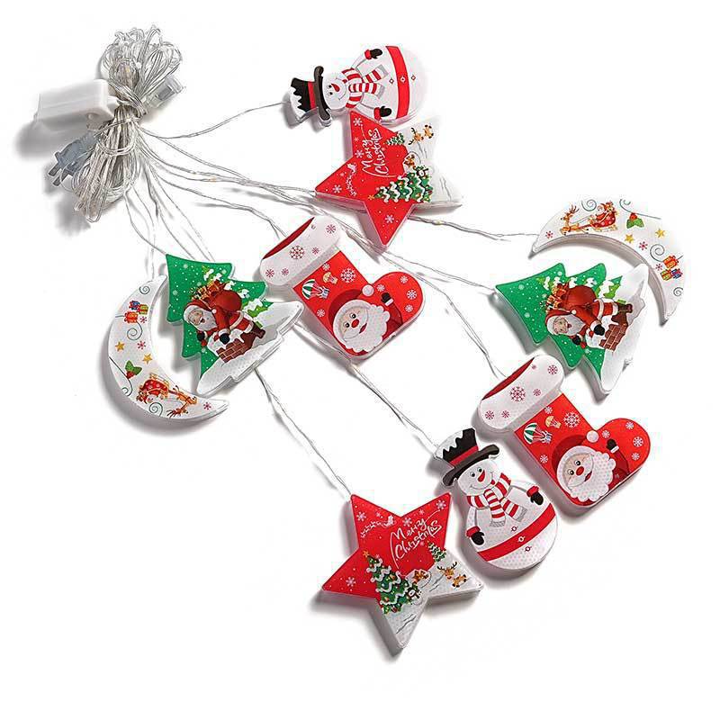 Painted Christmas Curtain Lights Holiday Layout Rubber-covered Wire Ambience Light null