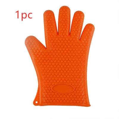 Food Grade Silicone Heat Resistant BBQ Glove Silicone Oven Mitts null