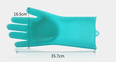 Silicone Heat-resistant Cleaning Brush Scrubbing Gloves null