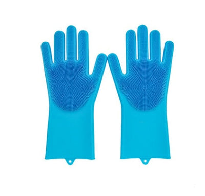 Silicone Heat-resistant Cleaning Brush Scrubbing Gloves null