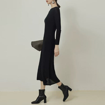 French Water Drop Collar Woolen Skirt Autumn And Winter New Base null