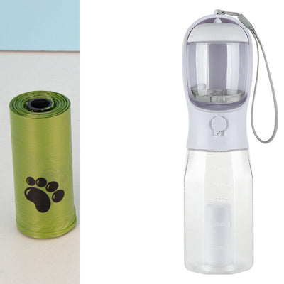 Portable Cat Dog Water Bottle Food Feeder Drinker Poop Dispenser 3 In 1 Leak-proof Multifunctional Dog Water Bottle Pet Products null