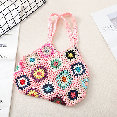 Handmade Crochet Weave Vintage Hollow Bag null