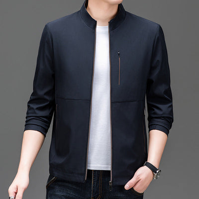 Men's Solid Color Jacket High-grade Trendy Casual null