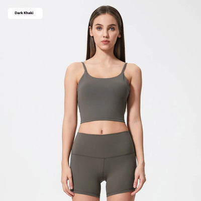 Yoga Jacket Women's Sports Underwear With Chest Pad Thin Belt Beauty Back null