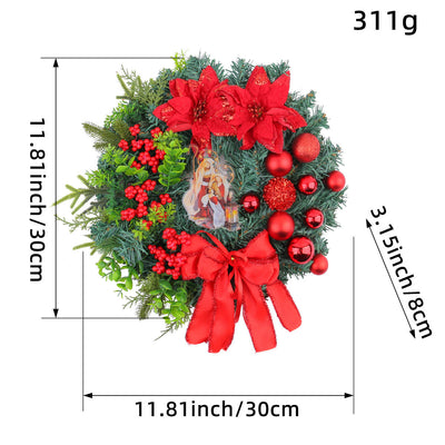 Christmas Light Wreath Door And Window Decoration Vine Ring null