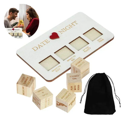 Wooden Date Night Dice Wooden Date Night Ideas Game Dice Romantic Couple Date Night Game Action Decision Dice Games For Couple null