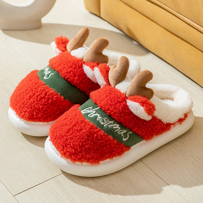 Christmas Shoes Winter Home Slippers Elk Soft Cozy Bedroom Slipper Slip On House Shoes null