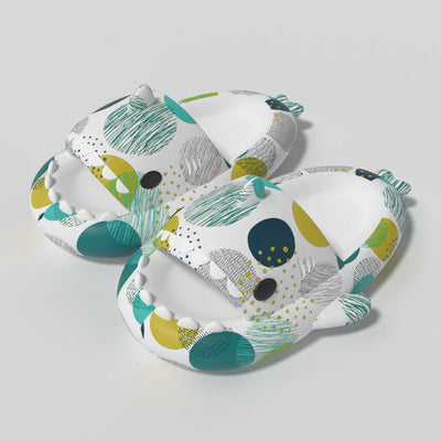 Lovers Shark Slippers Heart Print Shoes Women Men null