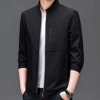 Men's Solid Color Jacket High-grade Trendy Casual null