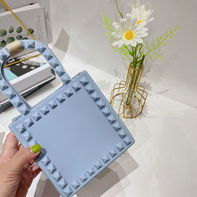 Fashion Small Rivet Square Bag One-shoulder Crossbody null