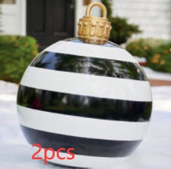 Christmas Ornament Ball Outdoor Pvc 60CM Inflatable Decorated Ball PVC Giant Big Large Balls Xmas Tree Decorations Toy Ball null