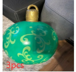 Christmas Ornament Ball Outdoor Pvc 60CM Inflatable Decorated Ball PVC Giant Big Large Balls Xmas Tree Decorations Toy Ball null