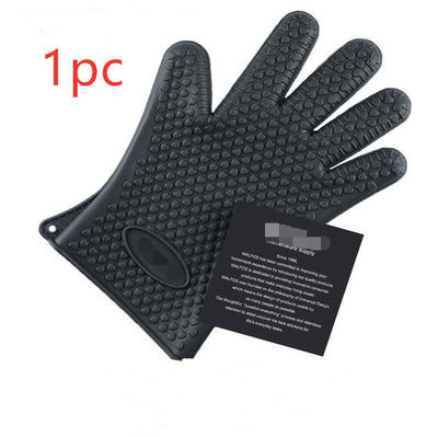 Food Grade Silicone Heat Resistant BBQ Glove Silicone Oven Mitts null