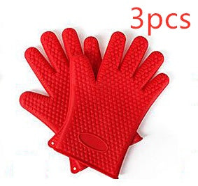 Food Grade Silicone Heat Resistant BBQ Glove Silicone Oven Mitts null