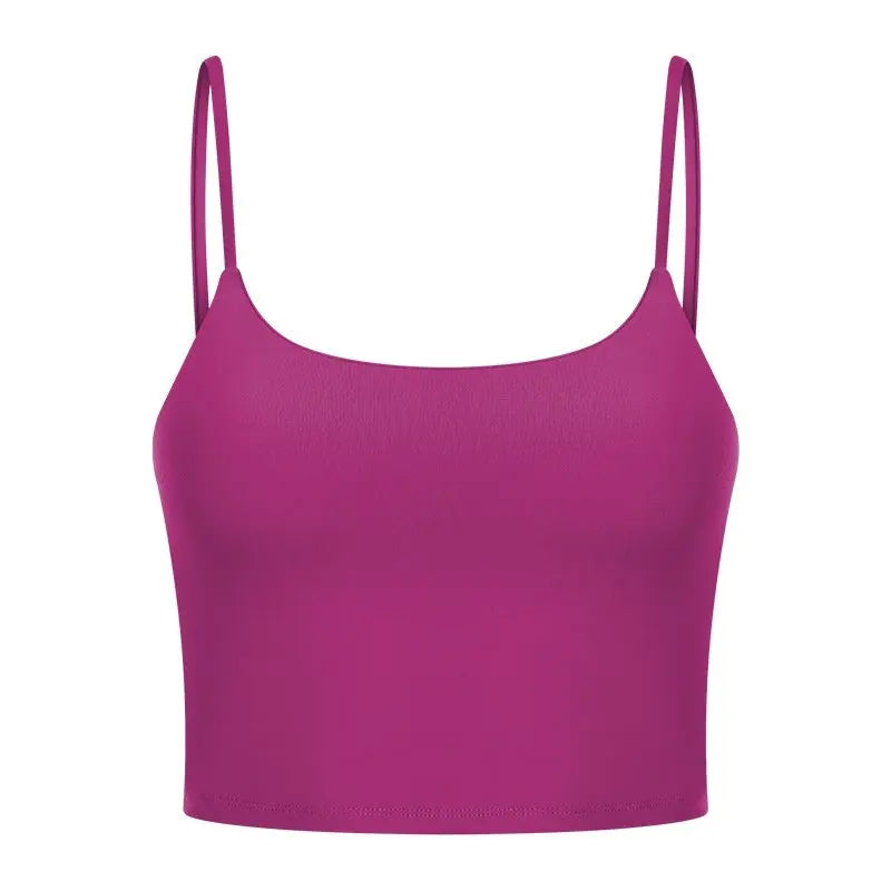 Yoga Jacket Women's Sports Underwear With Chest Pad Thin Belt Beauty Back null