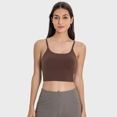 Yoga Jacket Women's Sports Underwear With Chest Pad Thin Belt Beauty Back null