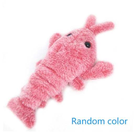 Pet Toys Electric Jumping Shrimp USB Charging Simulation Lobster Funny Cat Plush Pets Toy null