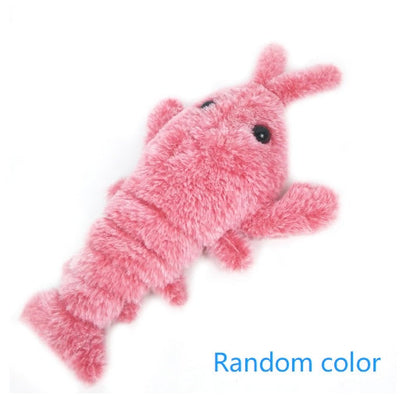 Pet Toys Electric Jumping Shrimp USB Charging Simulation Lobster Funny Cat Plush Pets Toy null