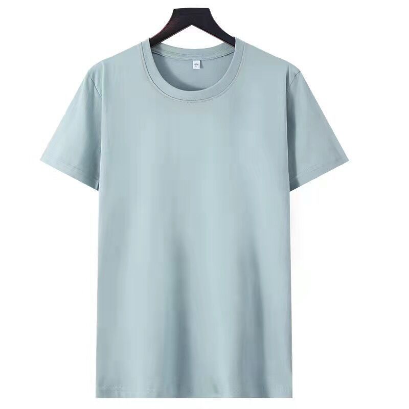 Solid Color Loose Half Sleeve Men's T-shirt null