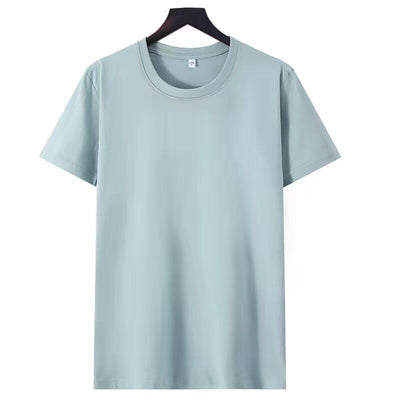 Solid Color Loose Half Sleeve Men's T-shirt null