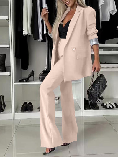 Fashion Suit Western Style Wide Leg Two-piece Set null