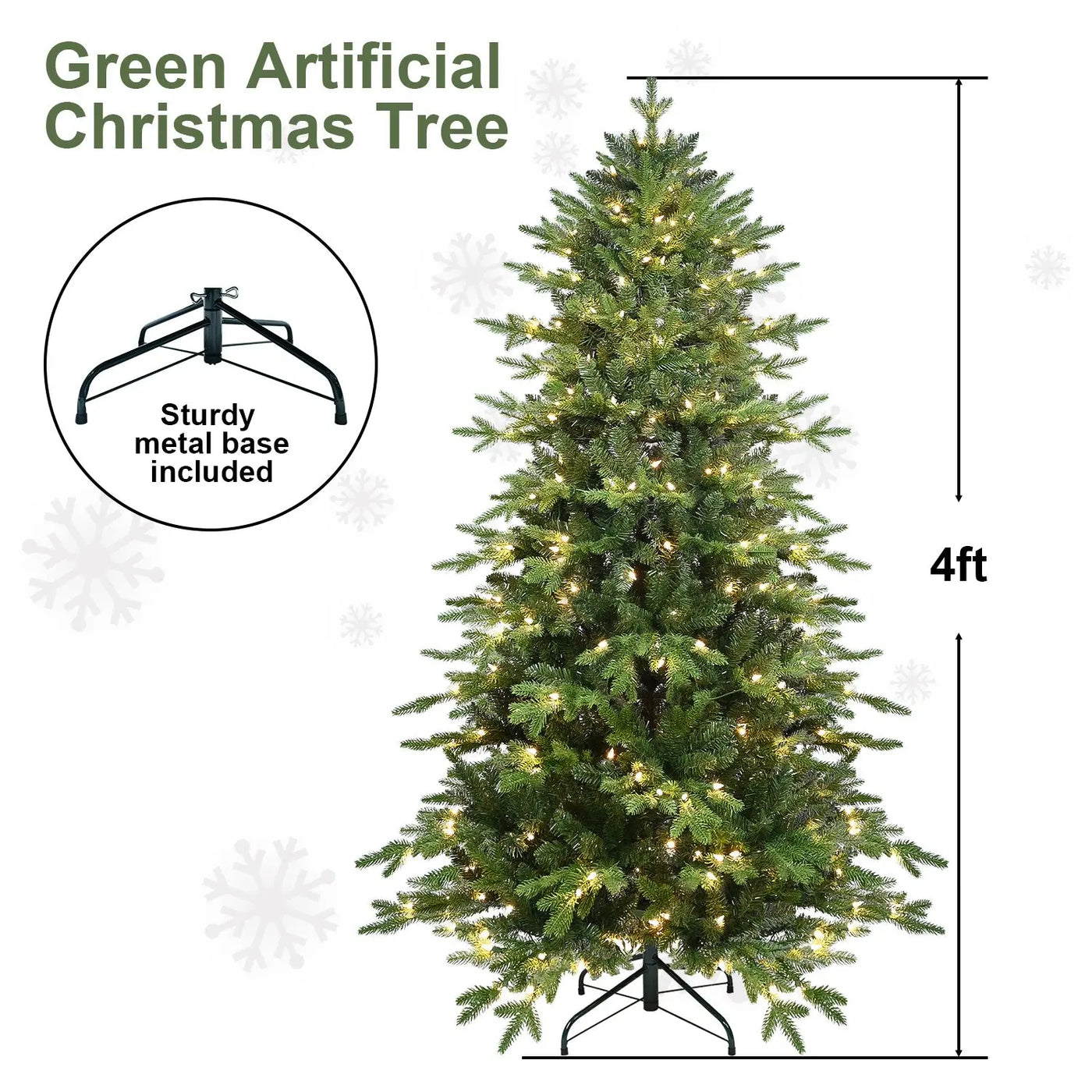 PVC Christmas Tree, Christmas Decorations, Green, With Lights null