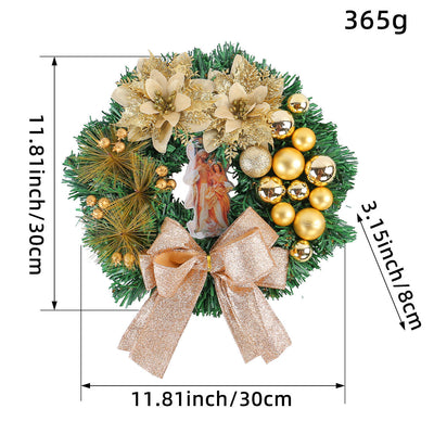 Christmas Light Wreath Door And Window Decoration Vine Ring null