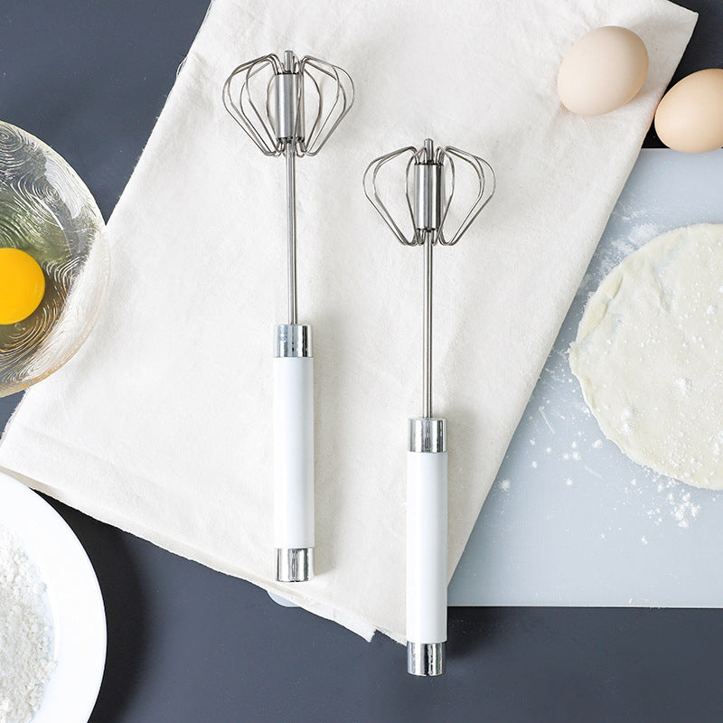 Semi-automatic Stainless Steel Egg Beater Whisk Hand Pressure Rotating Manual Mixer Egg Tools Cream Stirrer Kitchen Accessories null