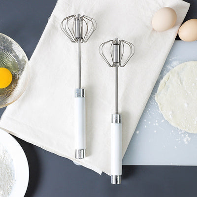 Semi-automatic Stainless Steel Egg Beater Whisk Hand Pressure Rotating Manual Mixer Egg Tools Cream Stirrer Kitchen Accessories null