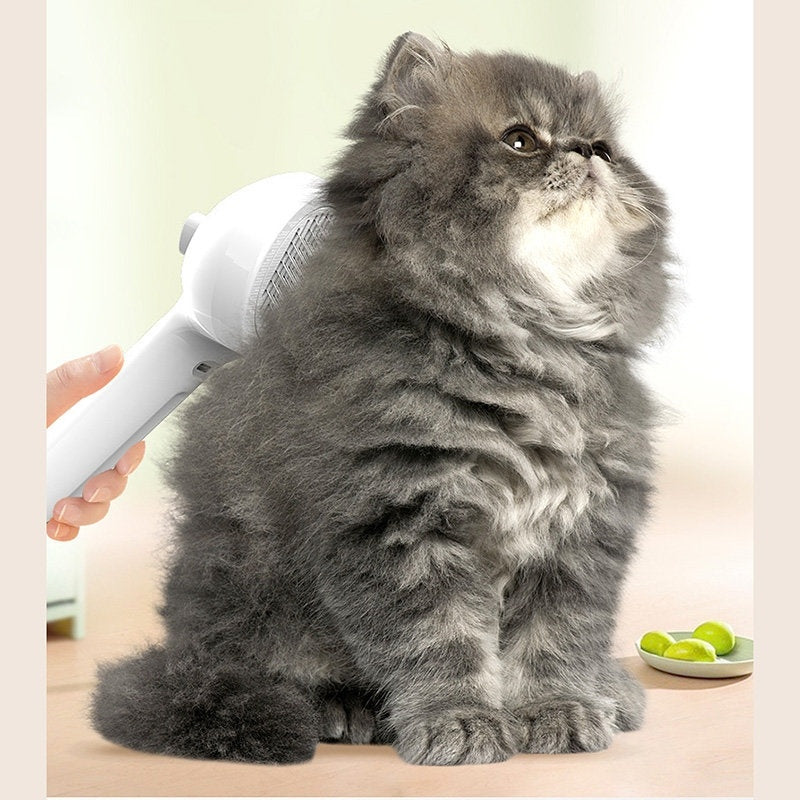 Pet Comb Self Cleaning Pets Hair Remover Brush For Dogs Grooming Tools Dematting Comb Built-in Mist Humidifier Pet Products null